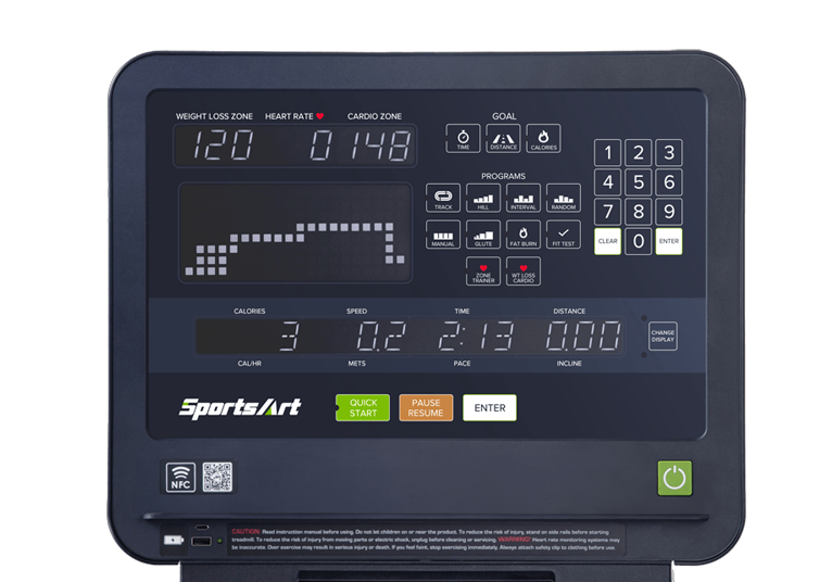 SportsArt Essentials Line Eco-Natural T665 loopband - 4.5HP AC - LED display