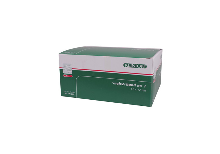 Klinion snelverband - steriel - 12 cm x 12 cm - 10 st