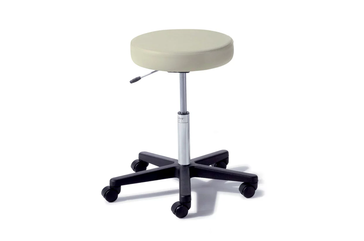 Tabouret 272 - zwarte kunststof - 5 wielen - 45 - 65 cm - standaard bekleding - Shaded Garden - 1 st