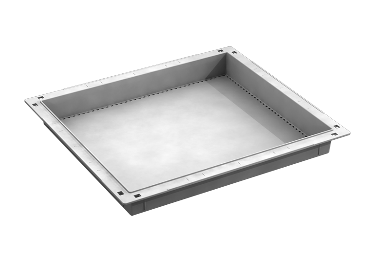 Bac Flex Modul - 45 x 40 x 5 cm - ABS - gris - 1 pc