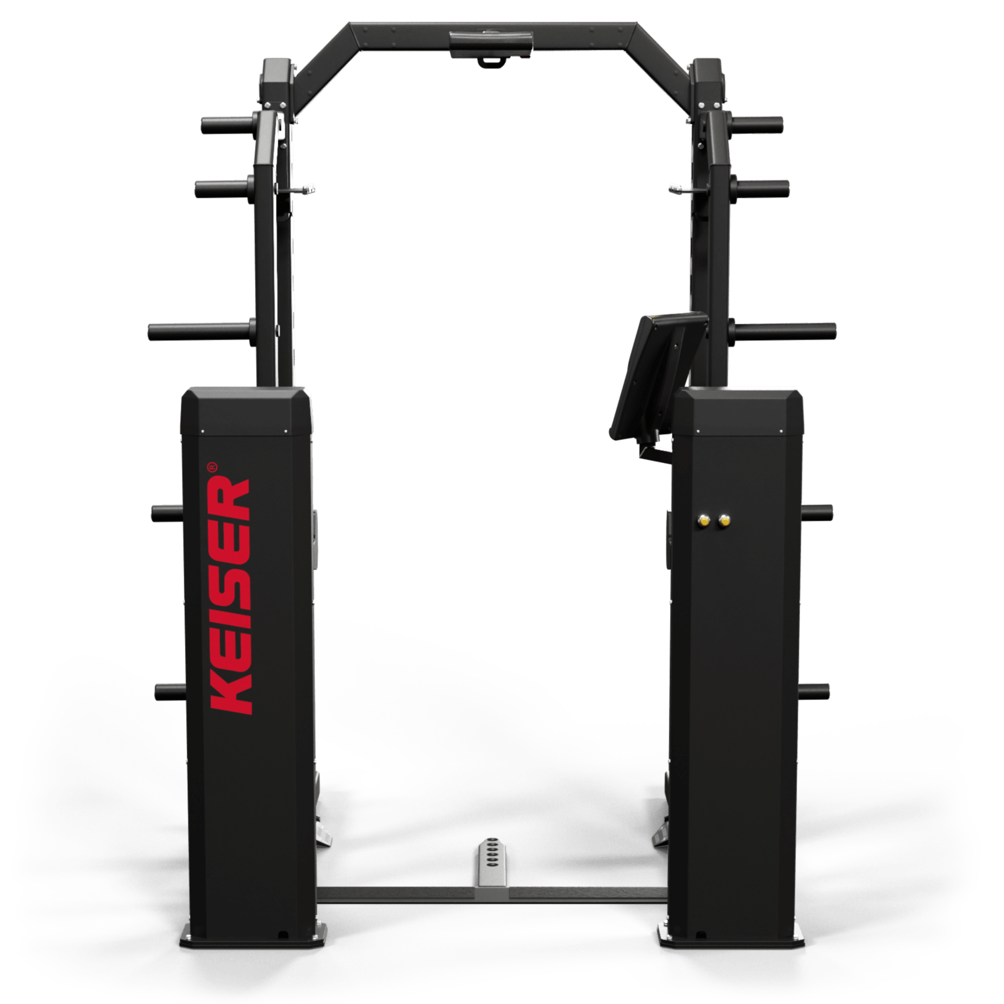 Keiser 9' Half Rack Short Base met foot pedals met Power Display