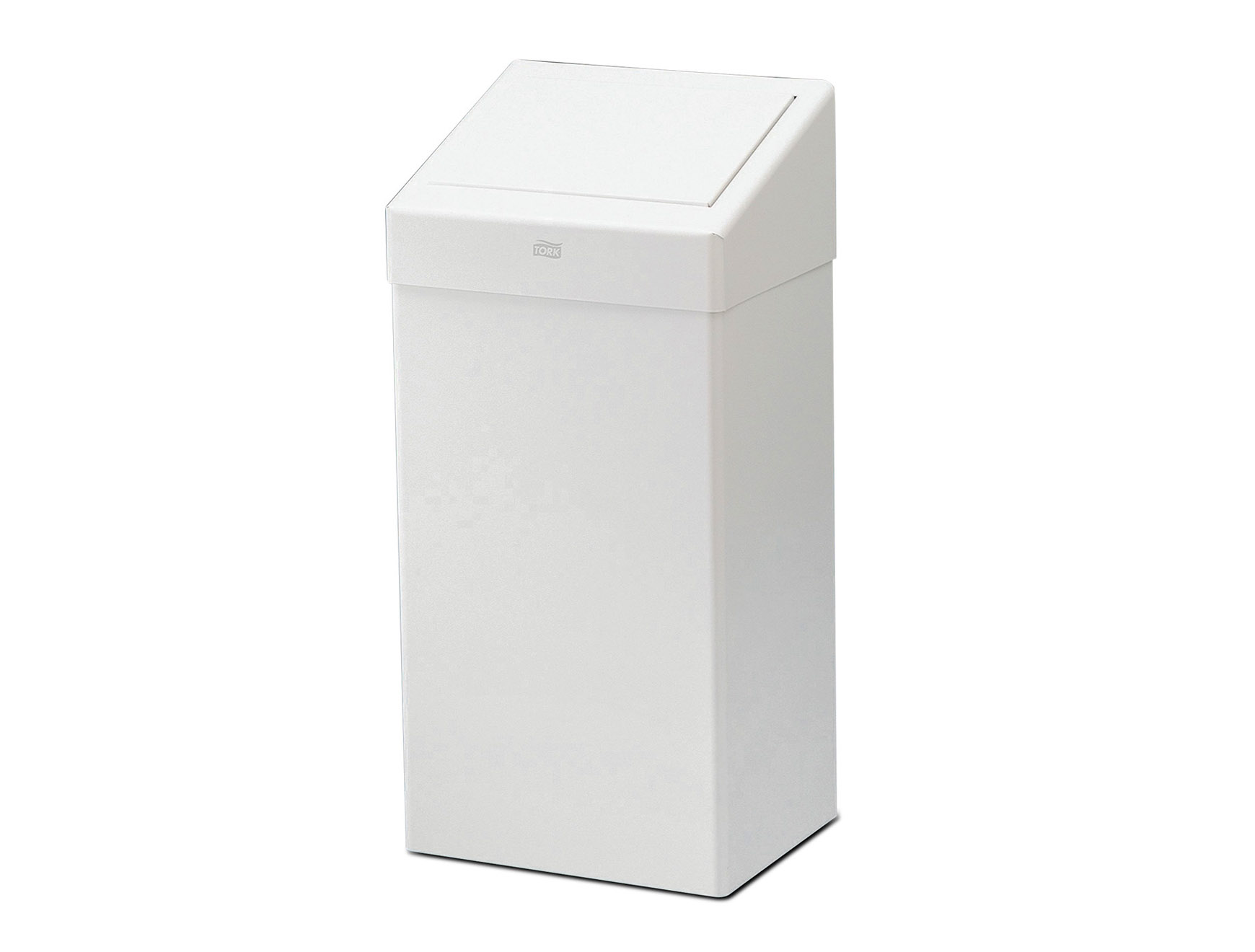 Poubelle 50 L - métal - blanc - 1 pc