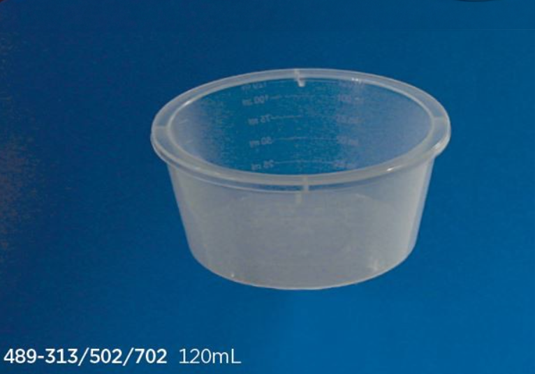 Potje 120 ml - steriel -  transparant - gegradueerd - 1 x 240 st