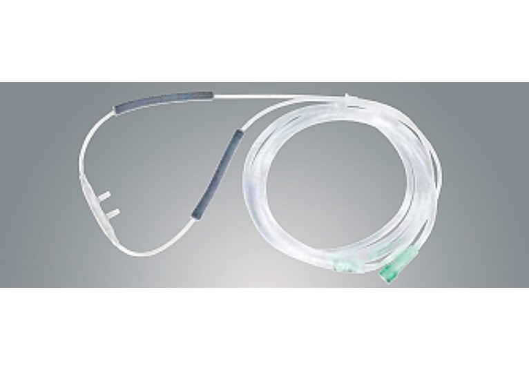 Cushion Nasal Cannula w.foam ear covers - adult + 2.1 m tubing - 1 x 50 pcs