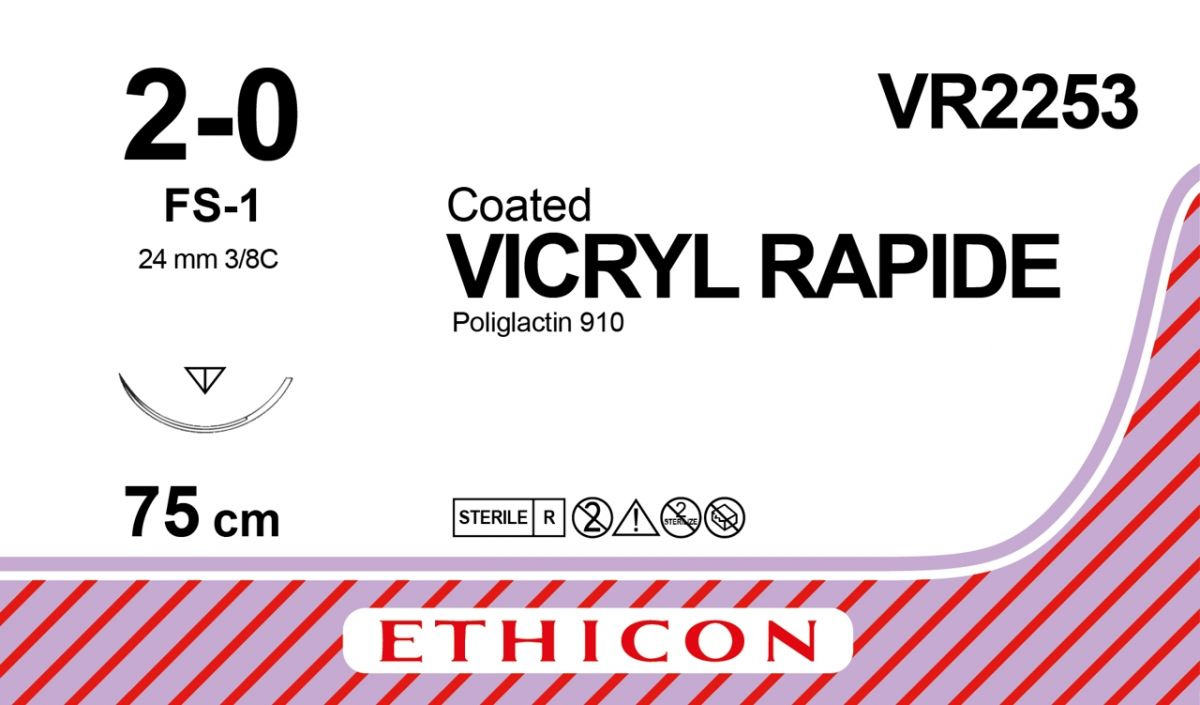 VICRYL RAPIDE™ fil de suture 2/0 - 24 mm - 75 cm - VR2253 - 36 pcs