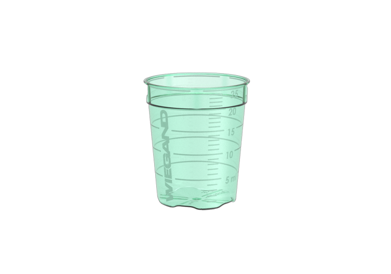 Facet medicatiepotje - hoog - 25 ml - transparant groen - 80 x 47 st