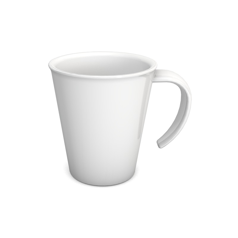 Tasse à café PBT 1201 - avec une grande anse ouverte - 350 ml - blanc - 1 pc