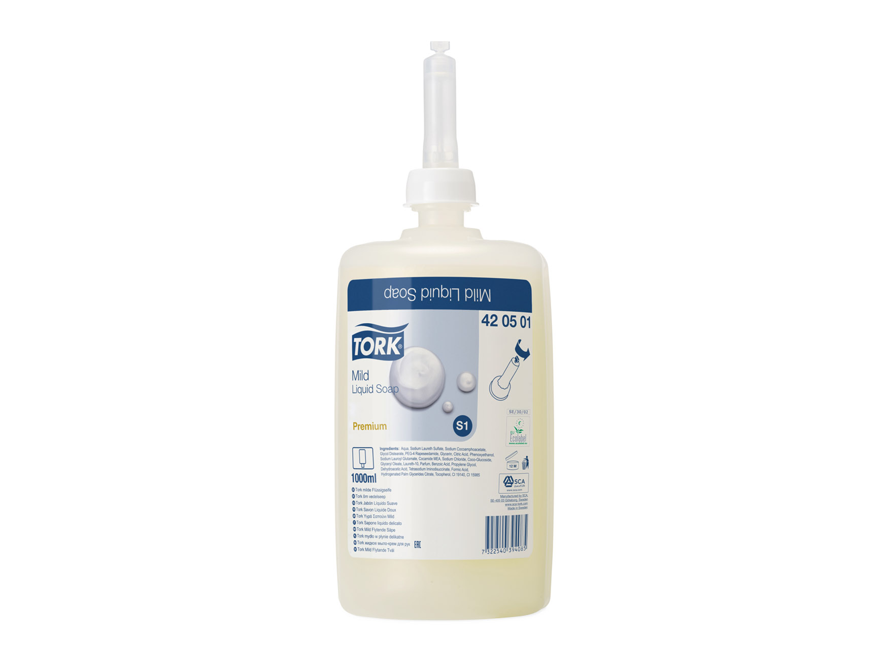 Premium milde vloeibare zeep - S1 - geparfumeerd - 6 x 1000 ml