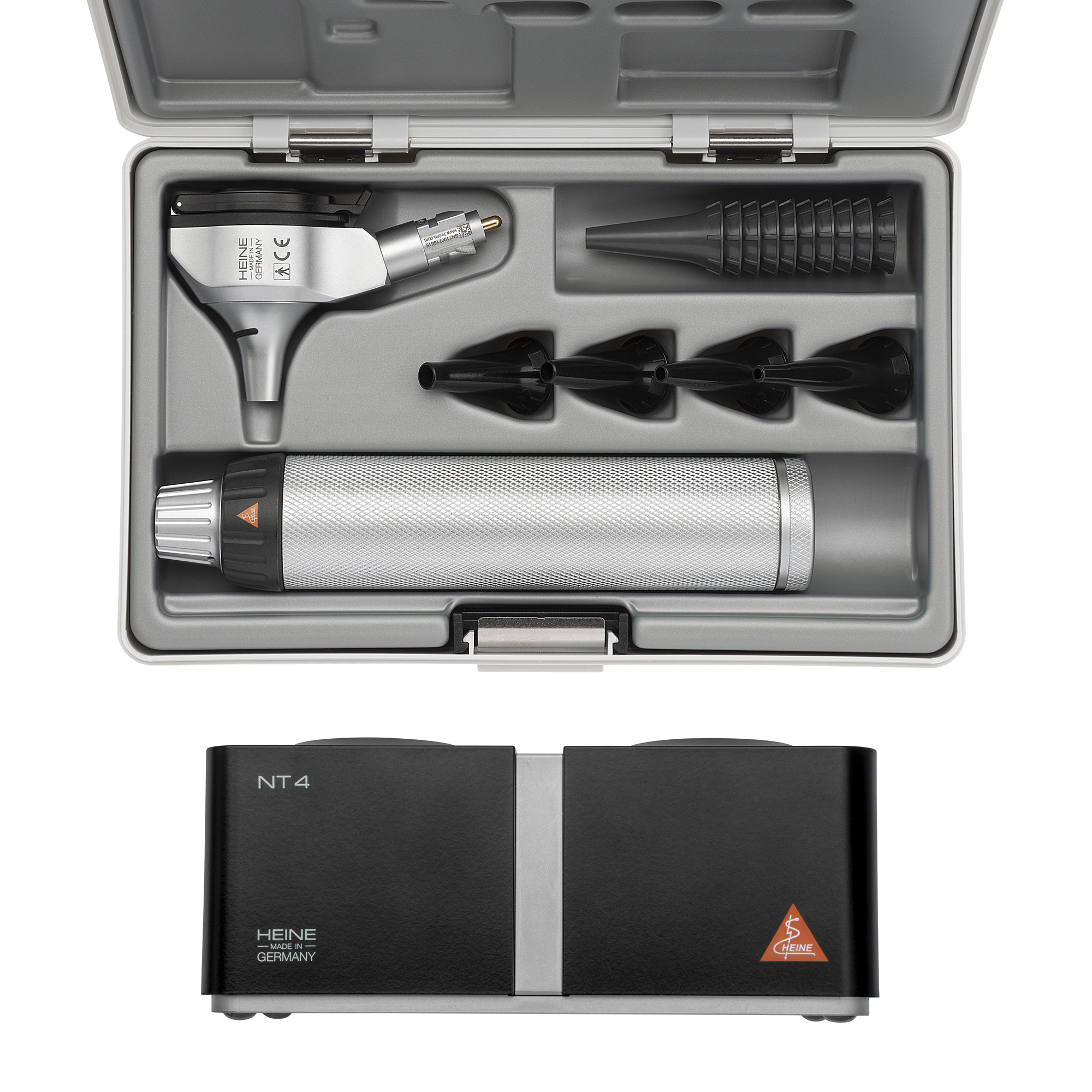 Set d'otoscope Beta 400 FO avec NT4 poignée et étui - 3,5V - LED - 1 pc