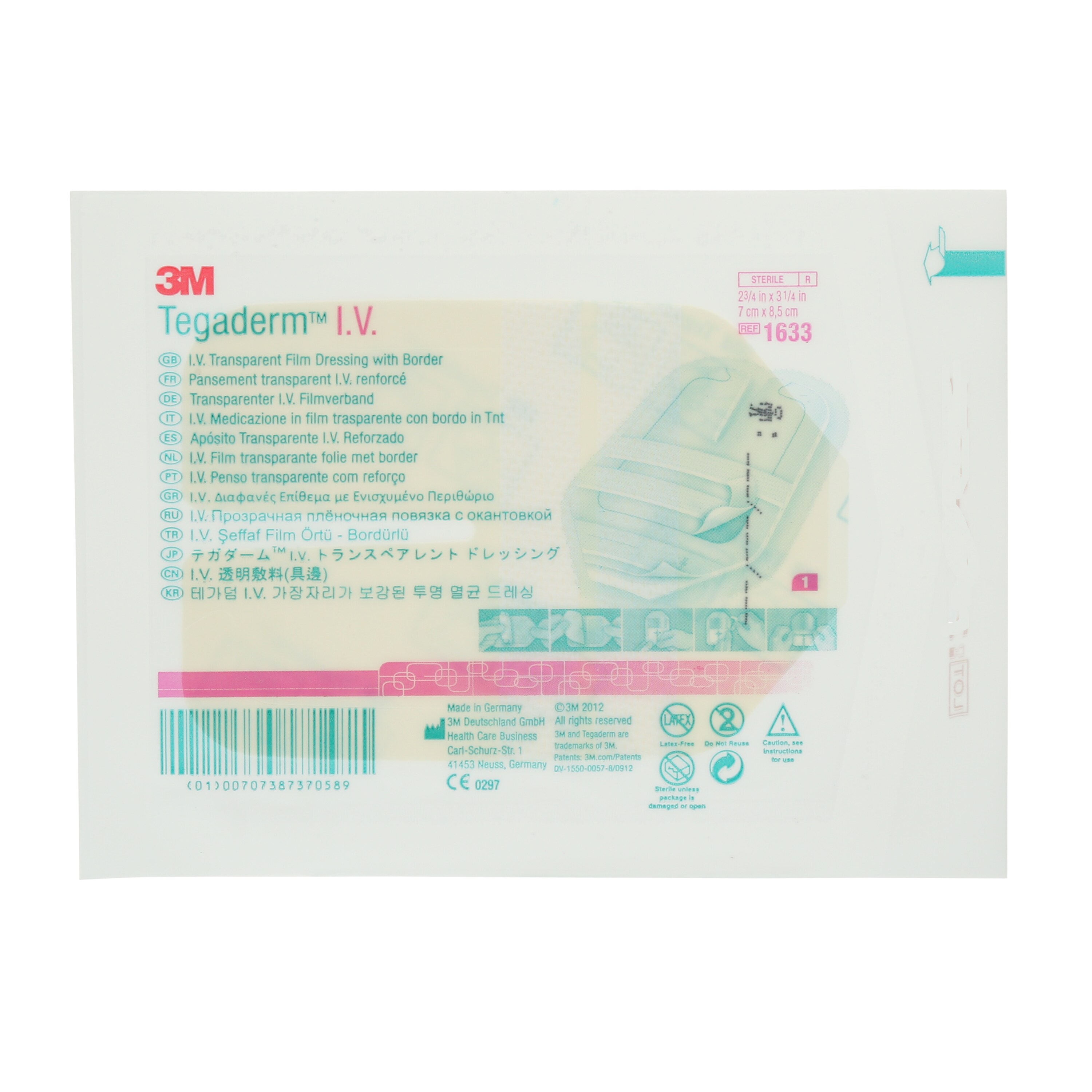 3M™ Tegaderm™ I.V. - 7 x 8,5 cm - 1 x 100 st