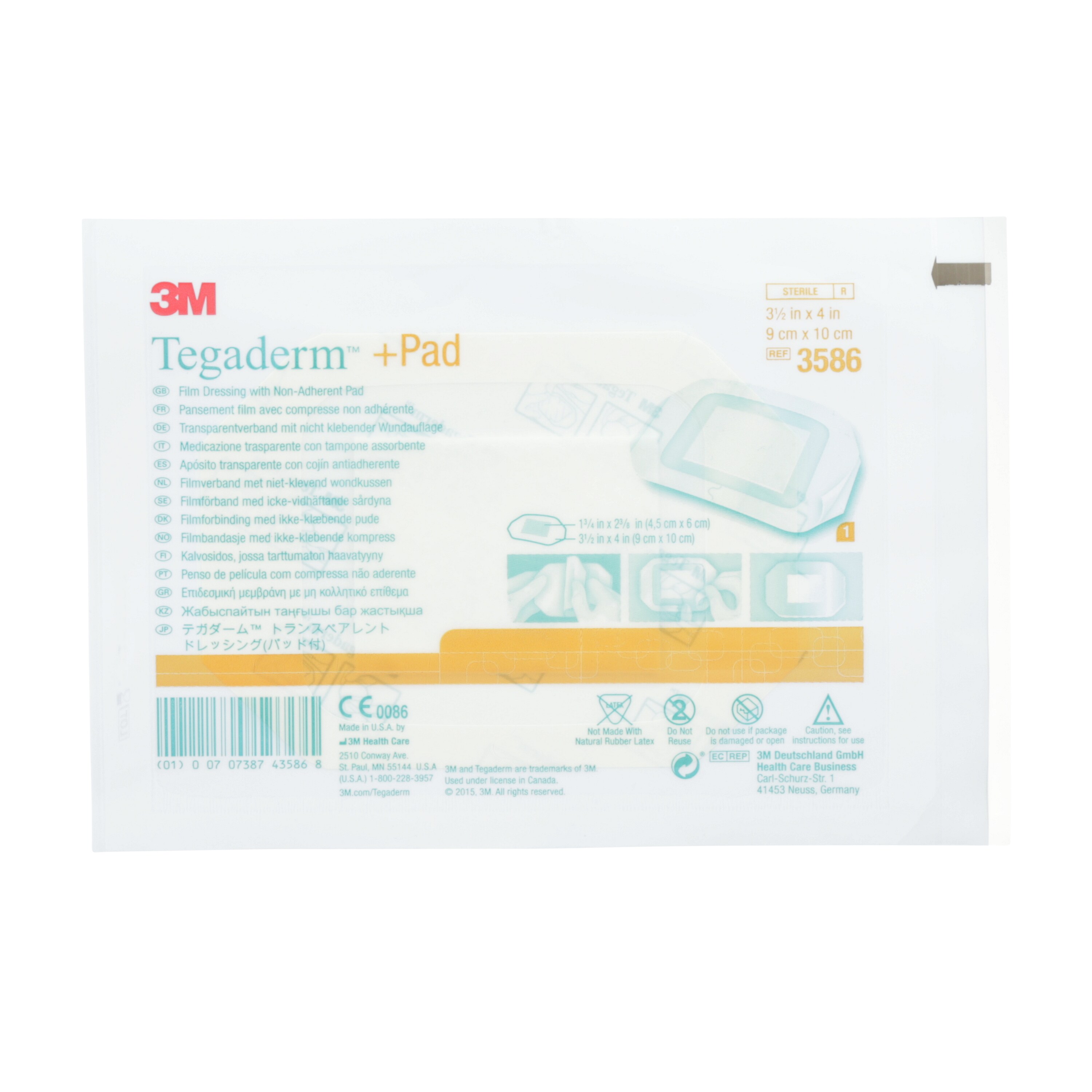 3M™ Tegaderm™ + pad - 9 cm x 10 cm - 1 x 25 pcs