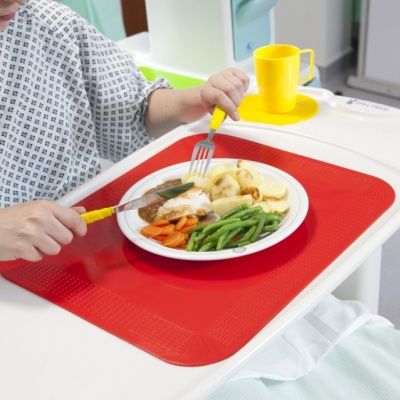 Dycem antislip placemat klein model - rood - 25 x 18 cm - 1 st