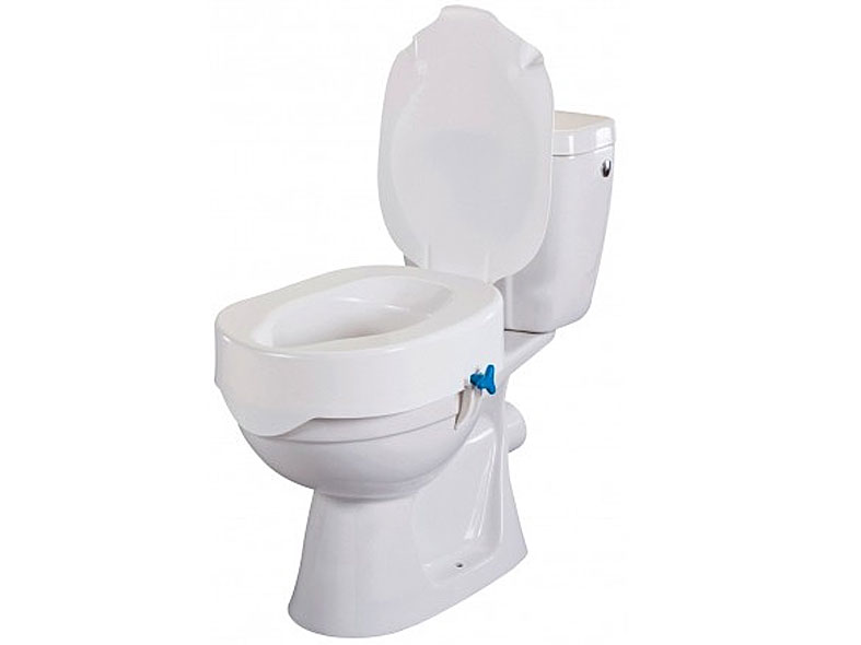 Rehausseur toilette 10 cm - avec couvercle - 1 pc