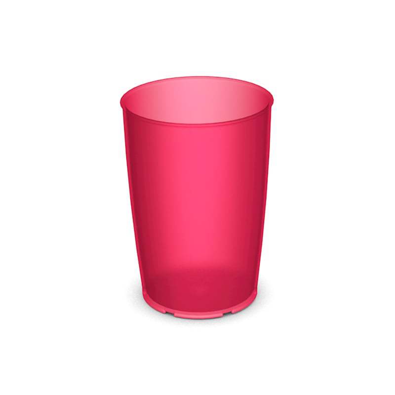 Drinkbeker 805 - met schaalaanduiding - transparant rood - 250 ml - 1 st