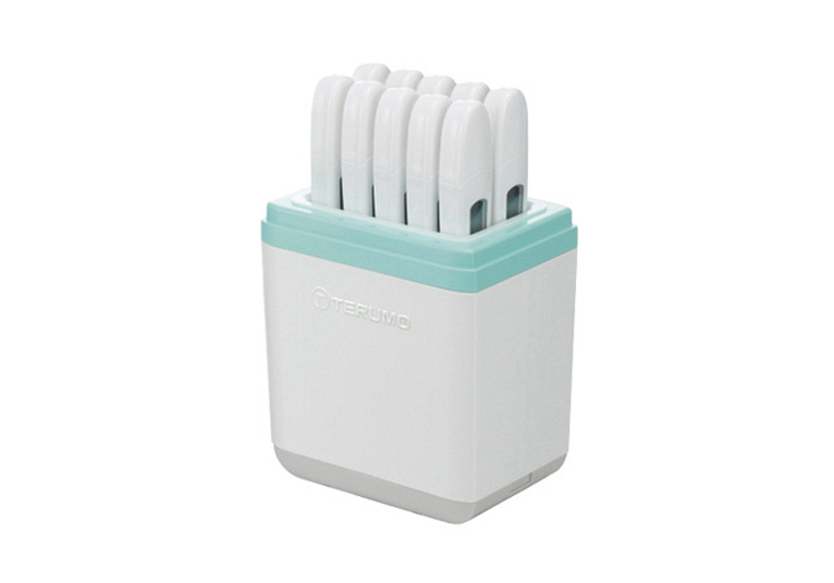 Hospital box met 10 axillaire thermometers - groen - 1 st