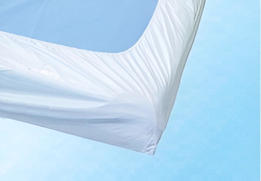 Housse de matelas - PUR - avec elastique - blanc - 90 x 190 x 15 cm - 1 pc