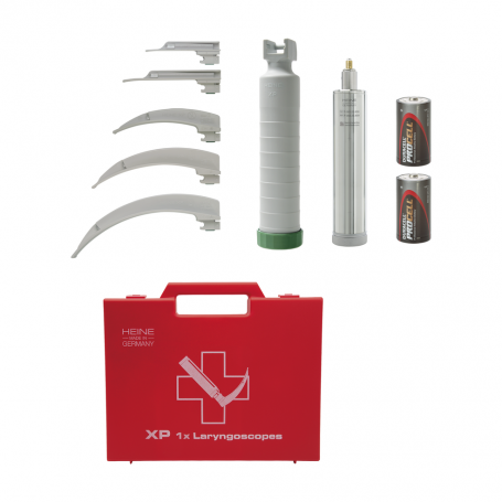 Heine XP Emergency larnygoscope - set FO handle, FOinsert, 4 blades, 2 batteries - 1 pc