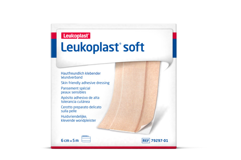 Leukoplast® soft - op rol - 6 cm x 5 m - 1 st