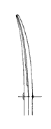 Metzenbaum-Delicate schaar gebogen - scherp/scherp - 20 cm - 1 st