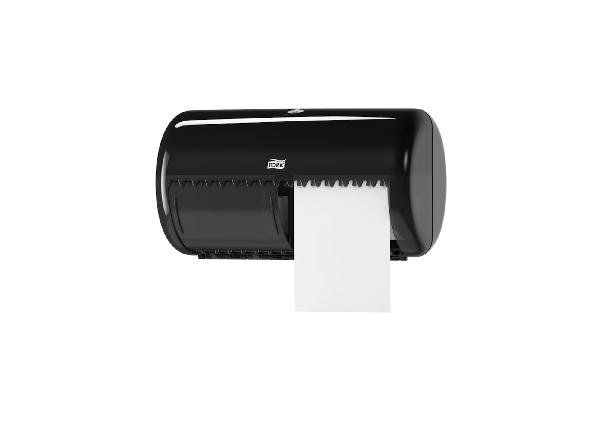 Dispenser toiletpapier roll twin T4 - zwart - 15, 8 x 28, 6 x 15,3 cm - 1 st