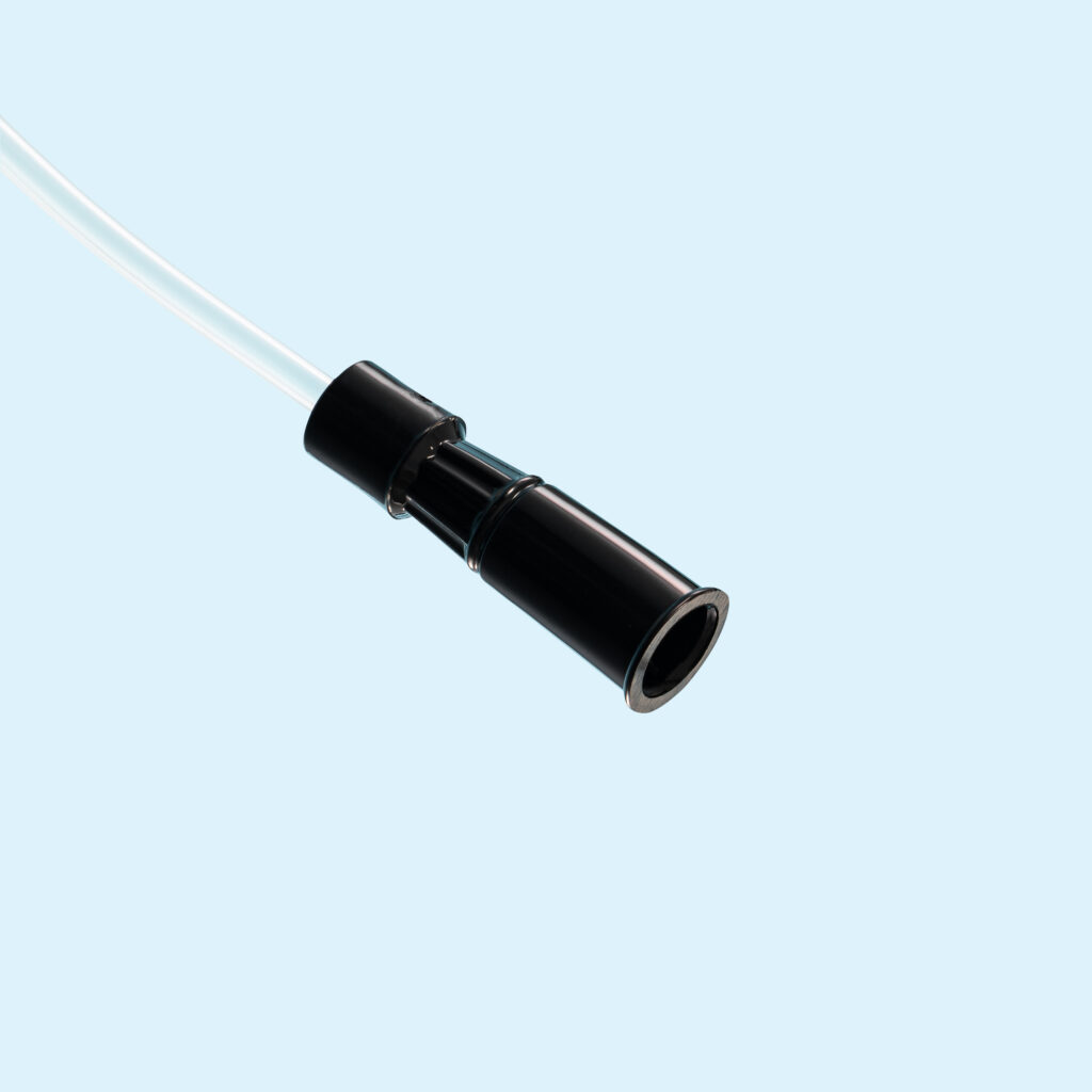 Aspiratiesonde PVC - CH10 - 48 cm - zwart - (1 dist + 1 lat. opening) - steriel - 1 x 100 st
