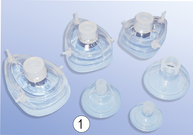 Silicone masker voor silicone beademingsballon - baby - maat 1 - niet-steriel - 1 st