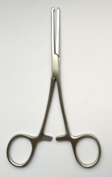 Vaatklem Kocher - met tanden - recht - 16 cm - 1 st