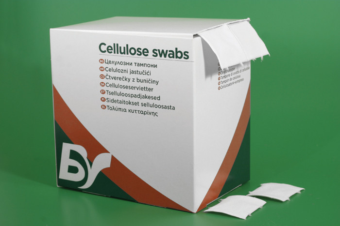 Tampons d'ouate de cellulose - non-stériles - 4 x 5 cm - 500 pcs