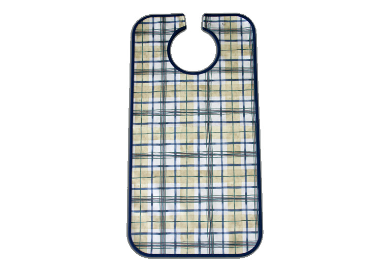Geritex wasbare slab - ondoorlaatbaar - 50 x 90 cm - motief A - grijs/blauw - geruit - 1 st