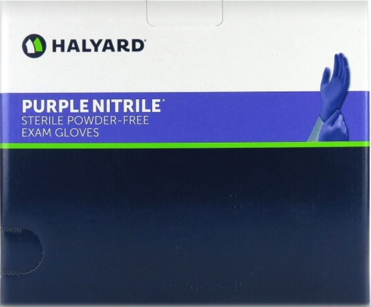 Handschoenen Purple nitril - steriel - L - 50 x 2 st
