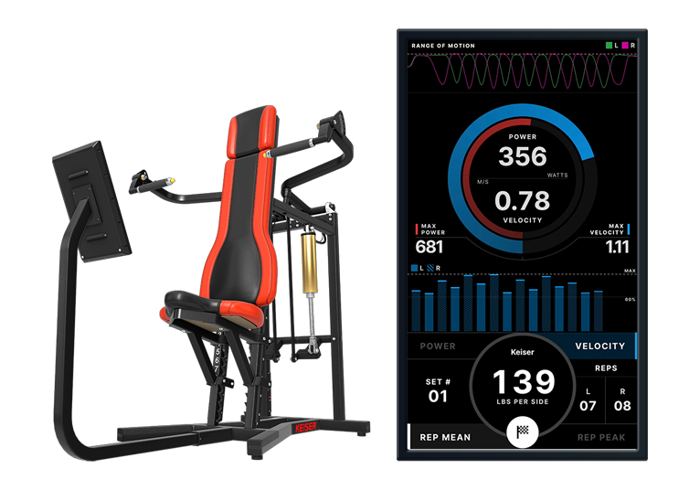 Keiser A400 Military Press-Noir