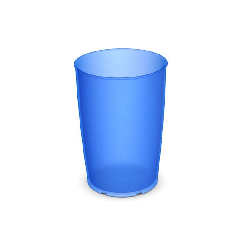 Drinkbeker 805 - met schaalaanduiding - 250 ml - transparant blauw - 1 st