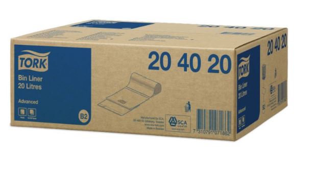 Tork Sac poubelle 20 L - blanc - 1 pc