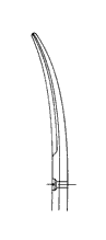 Ciseaux chirurgicaux - courbé - emoussé/emoussé - 11 cm - 1 pc