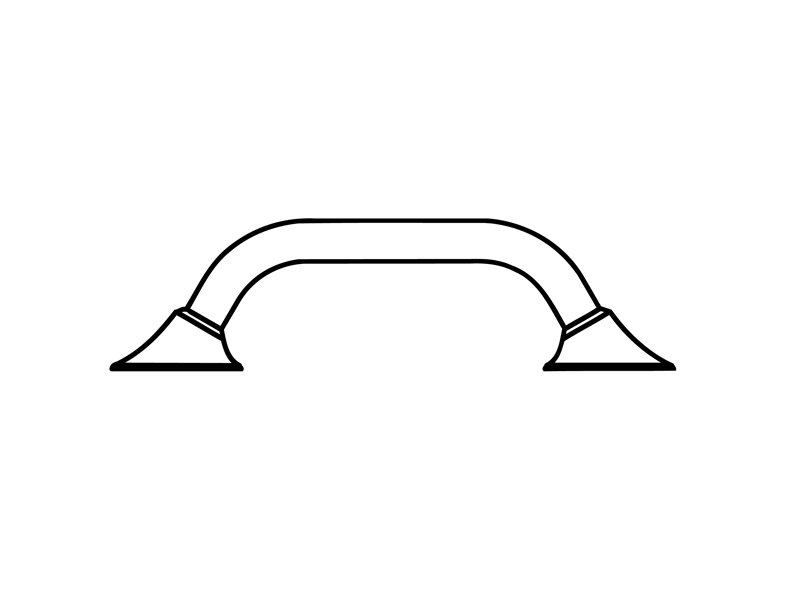 Linido rechte wandbeugel - ergogrip 70 cm - rvs gepolijst/wit - 1 st