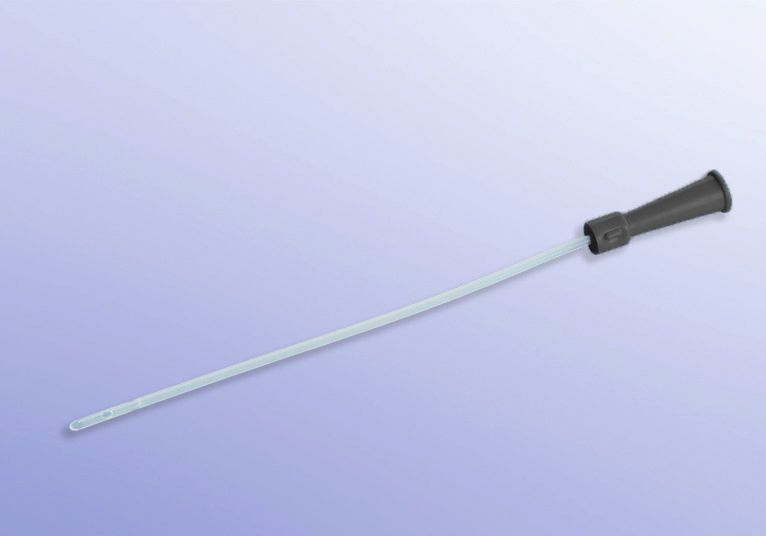 Vrouwensondes - PVC - éénmalig gebruik - 18 cm - Ch 10 - zwart - steriel - 1 x 100 st