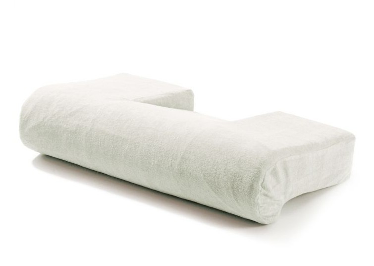 Pillow Compact soft met zachte velours sloop - wit - 1 st