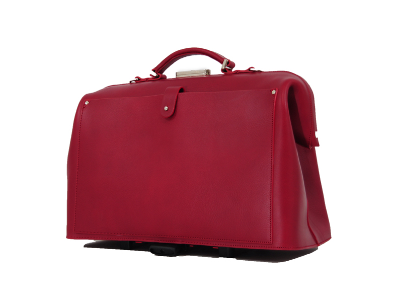 Mallette Arseus modèle klipper - 42 x 19 x 25 cm - cuir - rouge - 1 pc