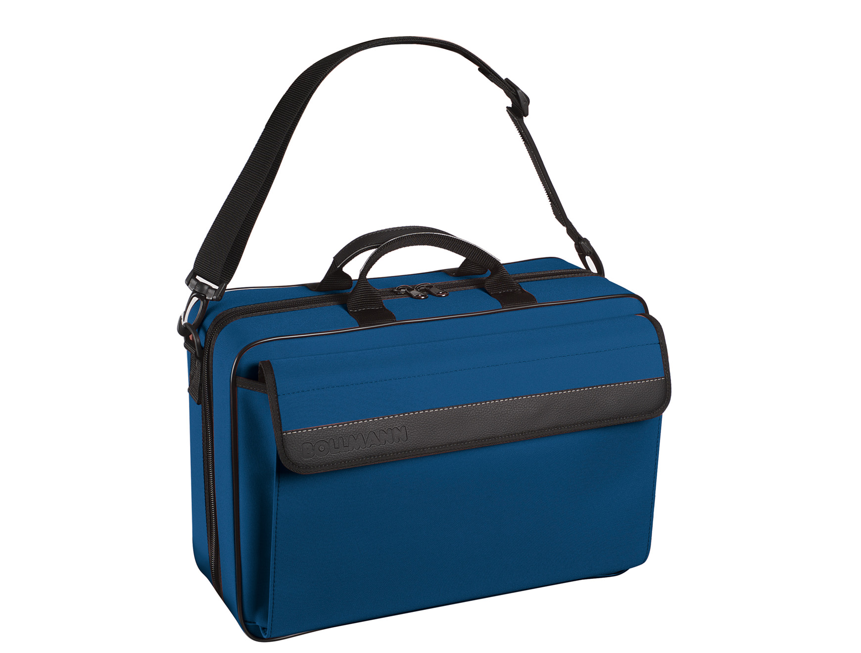 Verpleegtas met schouderriem - 43 x 31 x 26 cm - polyester - blauw - 1 st