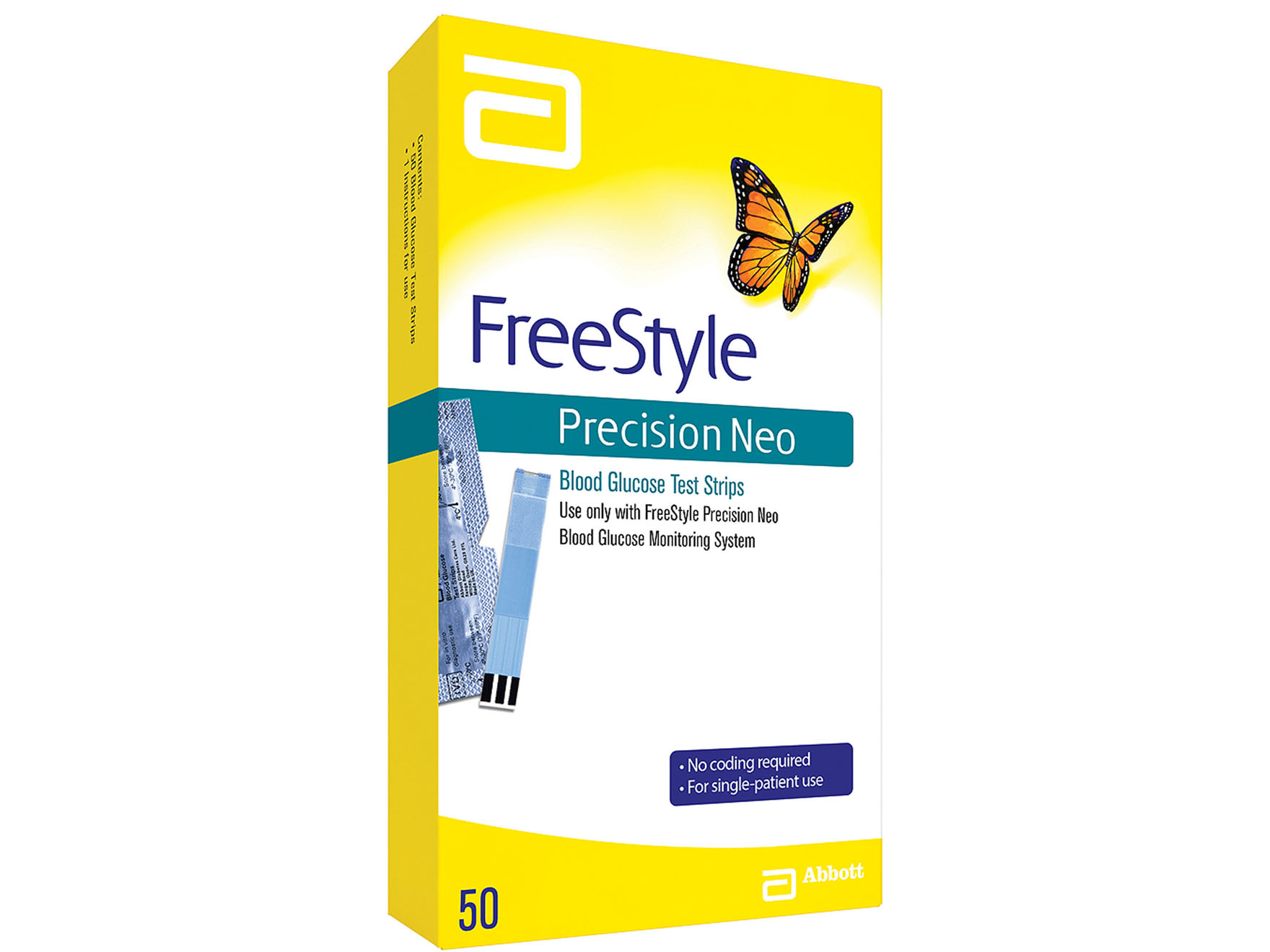 FreeStyle Precision Neo - tigettes de glycémie - emballage individuelles - 1 x 50 pcs