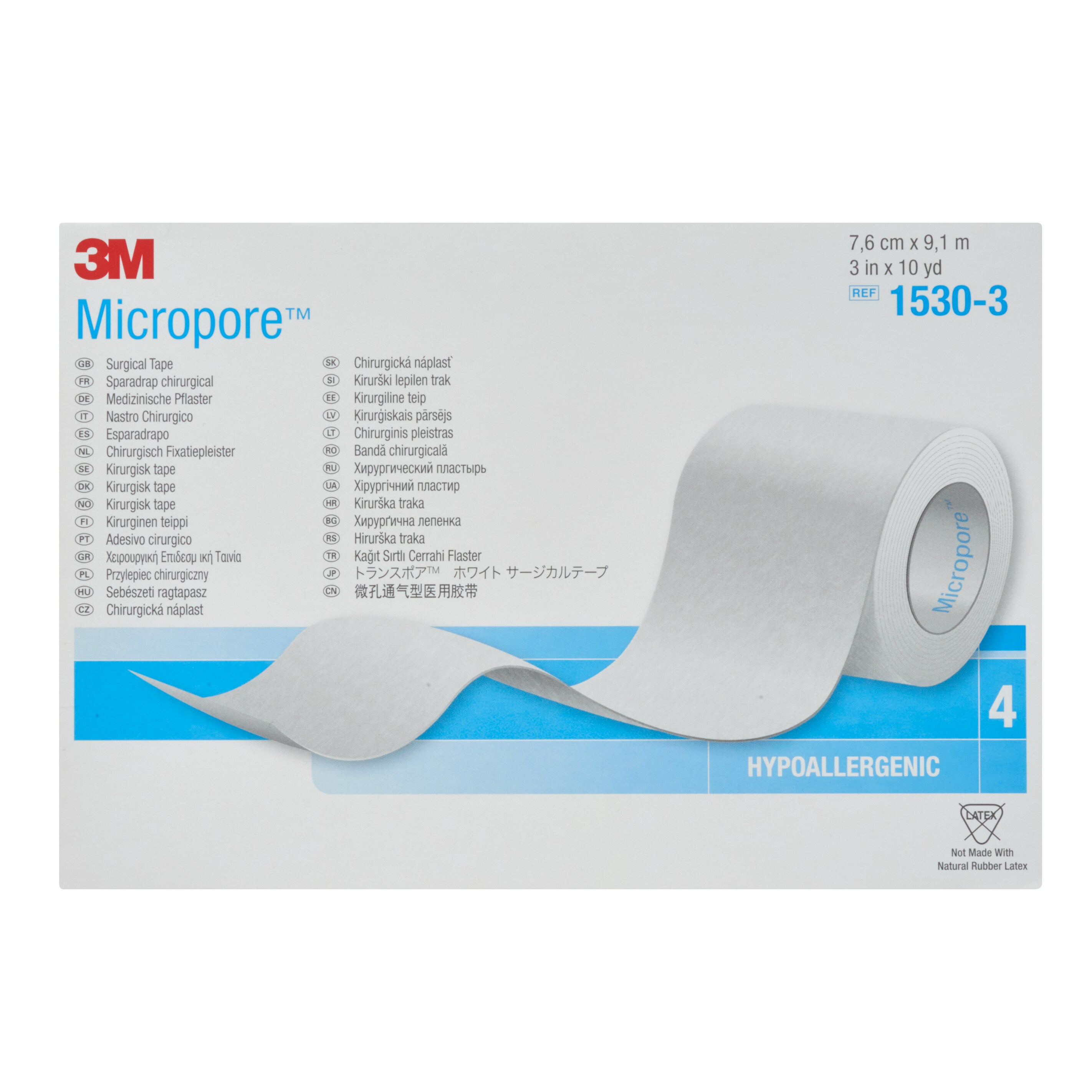 3M™ Micropore™ - 7,5 cm x 9,15 m - 1 x 4 st