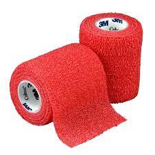 3M™ Coban™ - bandes cohésive - rouge - 7,5 cm x 4,57 m - 1 x 24 pcs