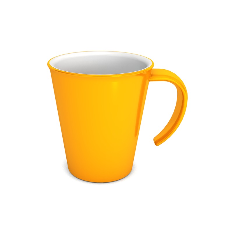 Tasse à café PBT 1201 - avec une grande anse ouverte - 350 ml - jaune - 1 pc