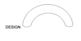 Renol coussin demi-lune - coton - diamètre 30 cm x l 130 cm - 1 pc