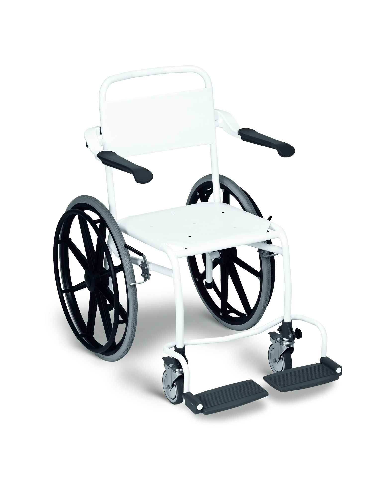 Chaise de douche Linido autoportante - hauteur d'assise 54 cm - inox revêtu - blanc - 1 pc