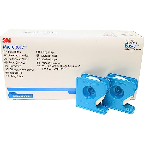 3M™ Micropore™ - avec distributeur - 1,25 cm x 9,14 m - 1 x 24 pcs