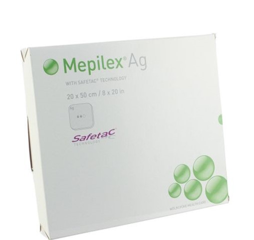Mepilex® Ag - 20 x 50 cm - steriel - 2 st
