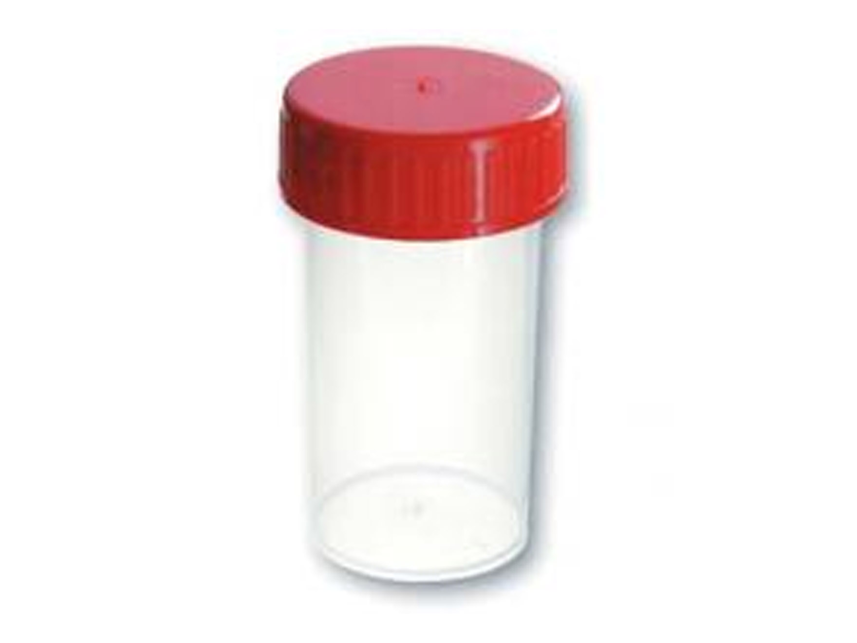 Urinepotjes - met rood deksel - 125 ml - steriel - 25 st