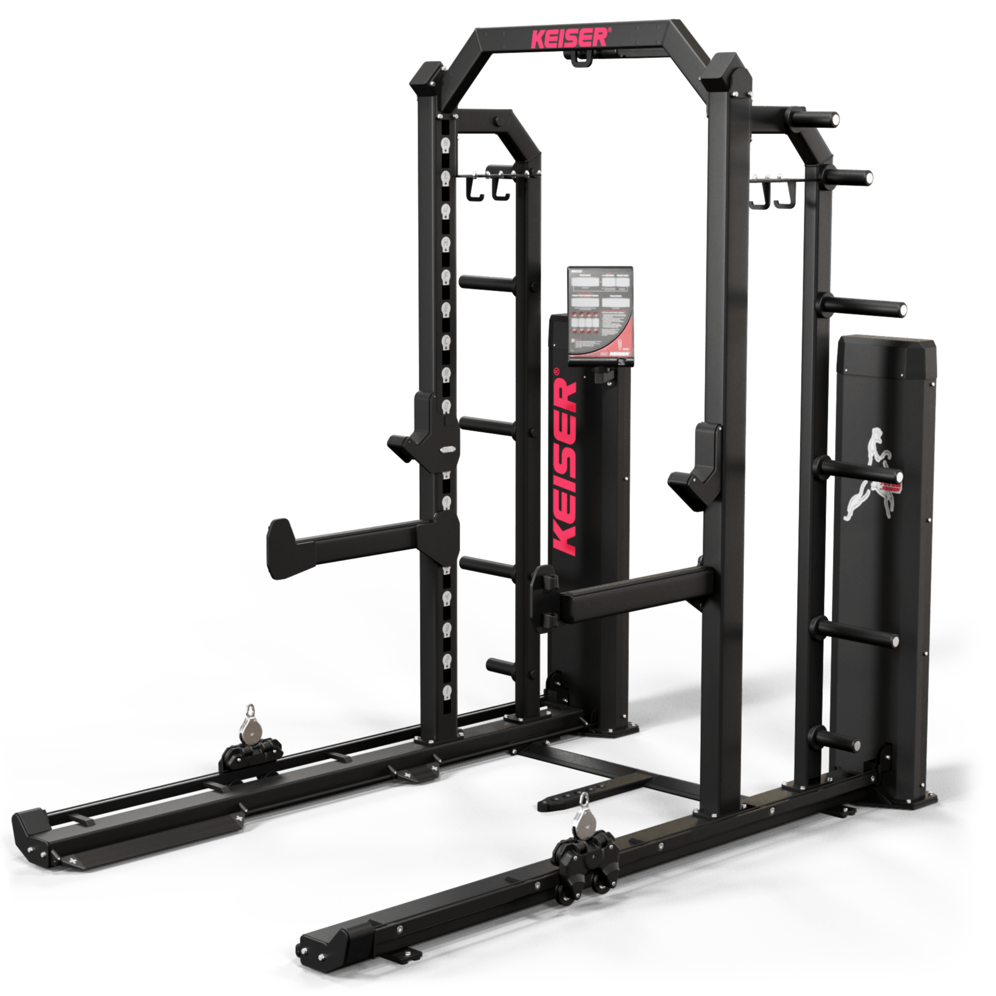 Keiser 9' Half Rack Long Base met foot pedals - Power Display