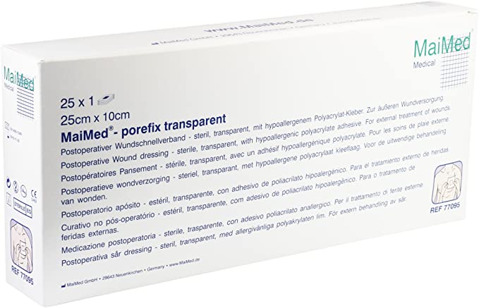 MaiMed®-porefix transparent - 10 x 25 cm - 1 x 25 st